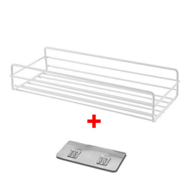 Étagère murale en fer, organisateur de cuisine, maison, support de rangement d'épices, salle de bain