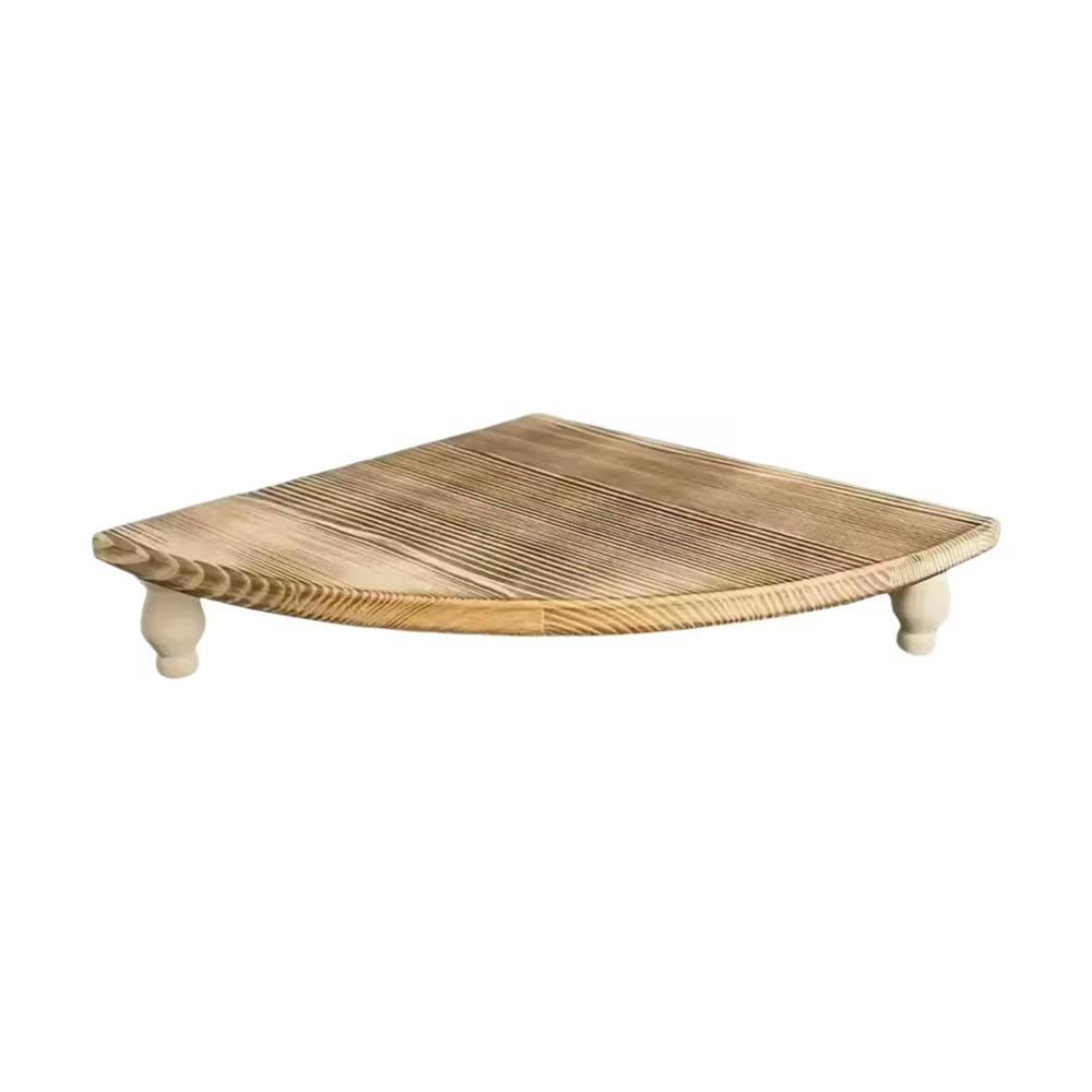 Étagère de rangement en bois en forme d'éventail, grande capacité, étagère d'angle décorative, écono