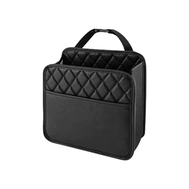 Sac de rangement multifonctionnel pour siège de voiture, sac de rangement en cuir, sac poubelle, sac
