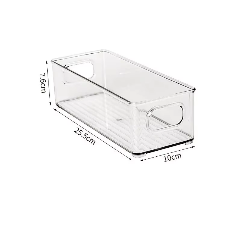 Boîte de rangement transparente en plastique, bac à légumes pour réfrigérateur, organiseur de cosmét