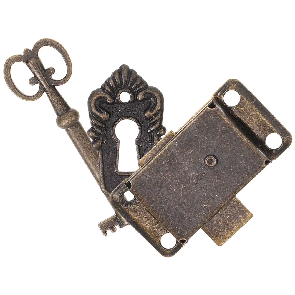 Kit de serrures d'armoire rétro Vintage, serrure de meubles avec clé pour tiroir, placard, bureau, r