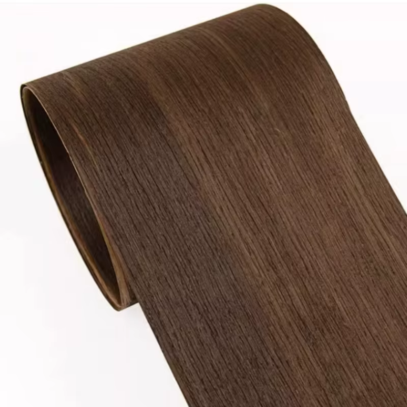 Placage en bois de chêne fumé naturel, panneau de haut-parleur pour meubles d'hôtel, placage décorat