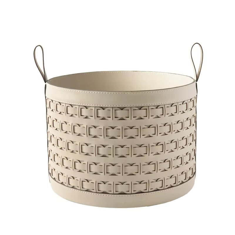 Panier de rangement de luxe léger, panier de rangement pour salon, seau d'organisation moderne avec 