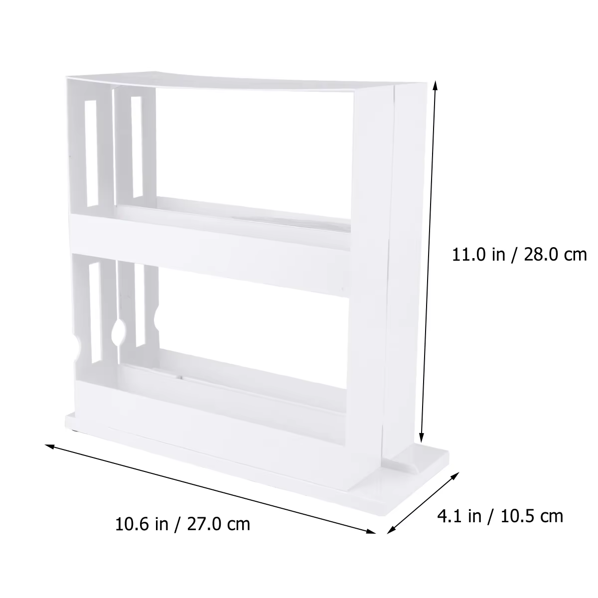 Armoire coulissante de rangement de cuisine à 2 niveaux, organisateur rotatif, pot d'épices, support