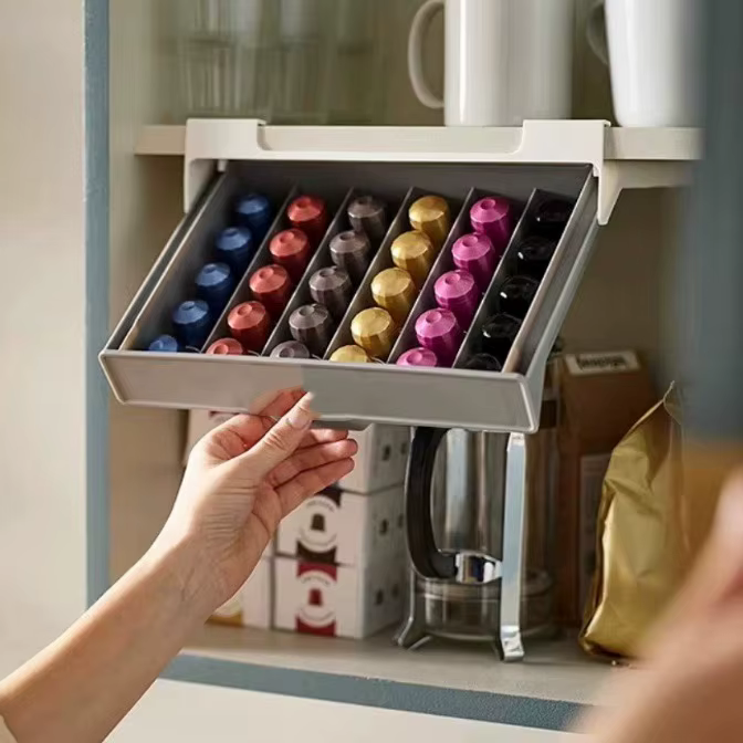 Support de rangement pour capsules de café et sachets de thé, petite boîte de rangement à tiroirs, p