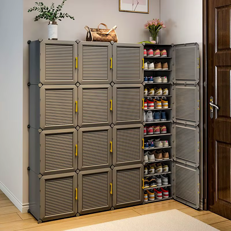 Étagère de rangement à assembler pour chambre à coucher et salon, multicouche, haute capacité, anti-