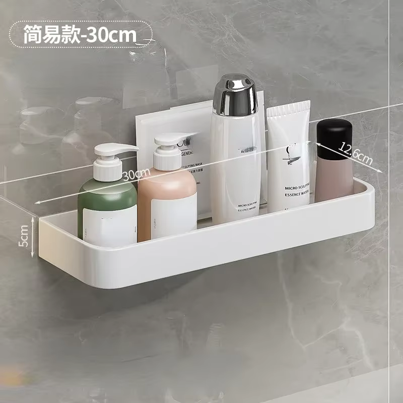 Étagère de rangement murale en aluminium, étagère d'angle T1, étagères de douche blanches, porte-sha