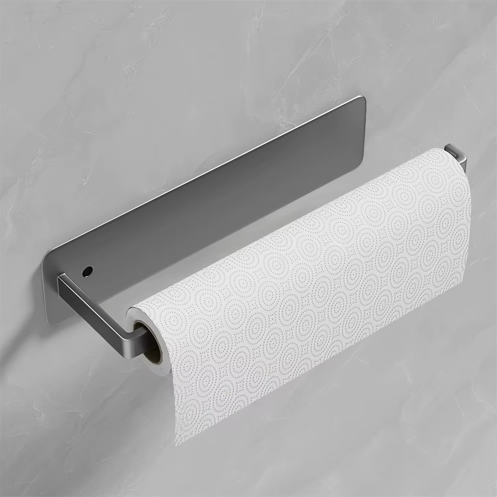 Support de rangement mural en aluminium sans perçage, utilisé pour stocker des accessoires de salle 