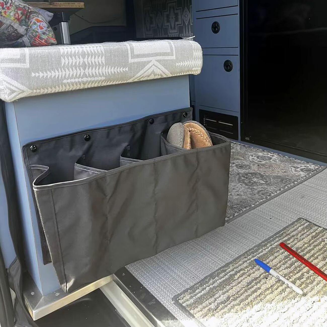Sac de rangement pour chaussures de camping-car, 10 pouces, 4 poches, Solution de rangement murale m