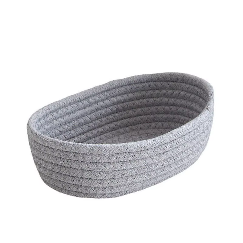 Panier de rangement tissé à la main, boîte de rangement pour cosmétiques, collations, articles diver