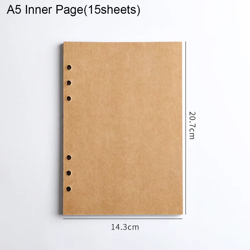 Nouveau Couverture de classeur en papier Kraft A5 B5 A4, classeur Vintage, sac de fichiers à Clip