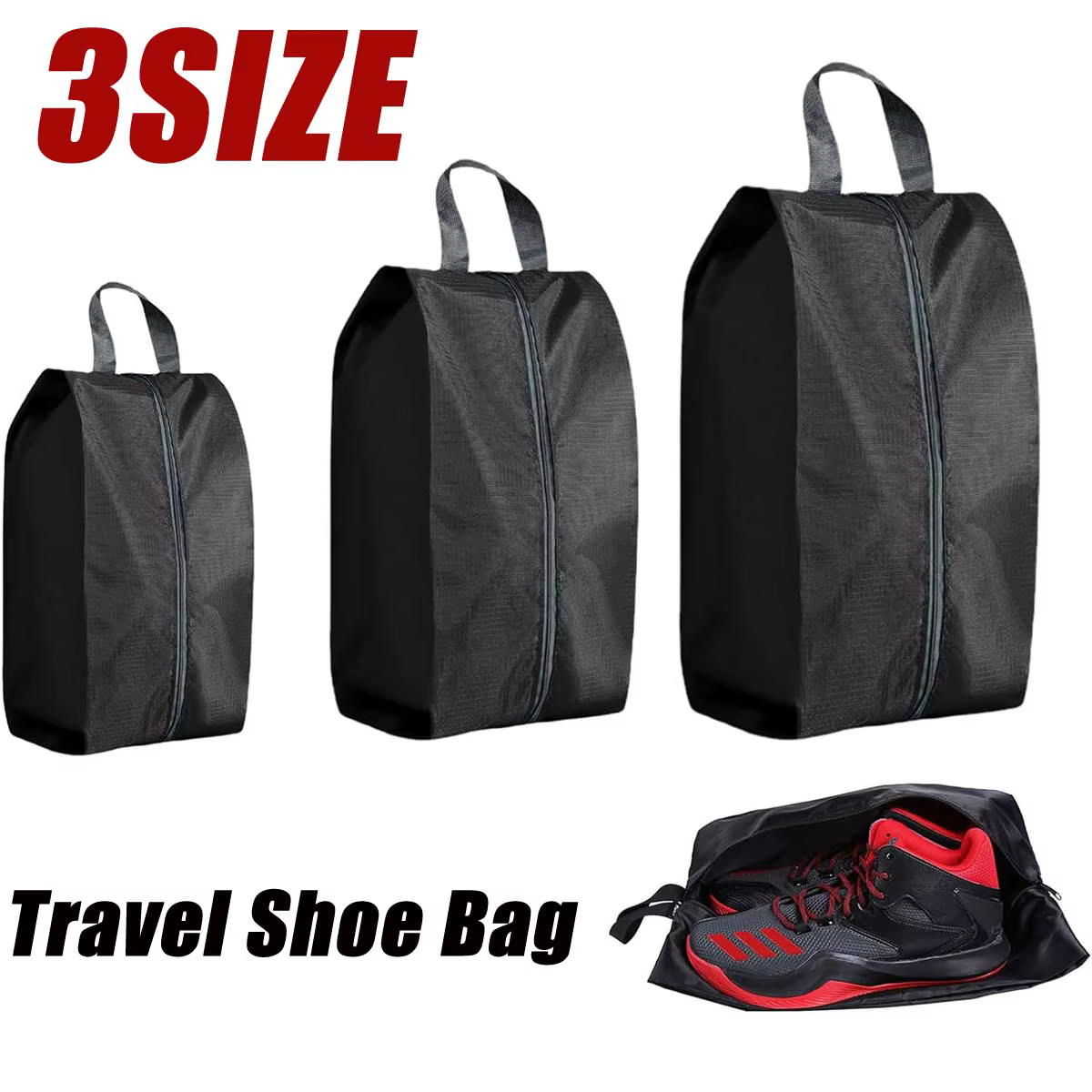 Sac à chaussures étanche Portable 3 tailles, sac de rangement multifonctionnel pliable pour voyage e