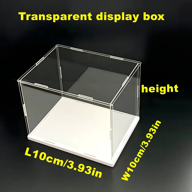 1 boîte de présentation transparente en acrylique à assembler soi-même, anti-poussière, idéale pour 