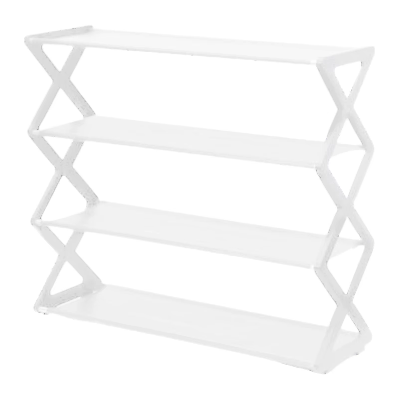 Étagère à chaussures anti-poussière en forme de X pour porte d'entrée, étagère de rangement facile à