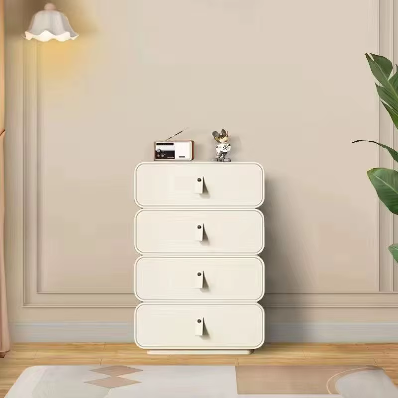 Armoire de rangement noire, grandes poignées pour enfants, armoires à tiroirs artisanaux blanches im