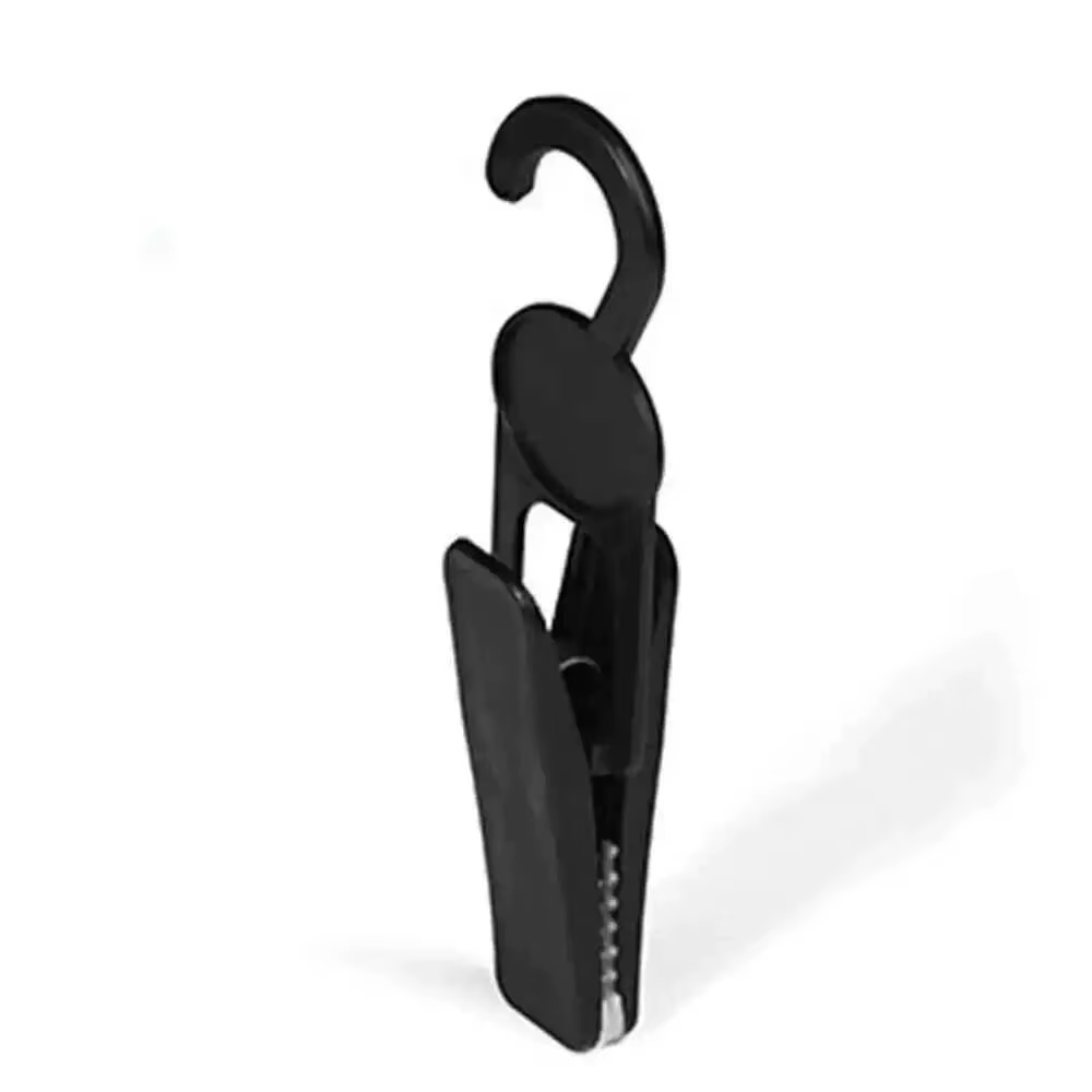 Clip de fixation noir pour chaussures, pince pour bottes, crochet en plastique pour chaussures, croc