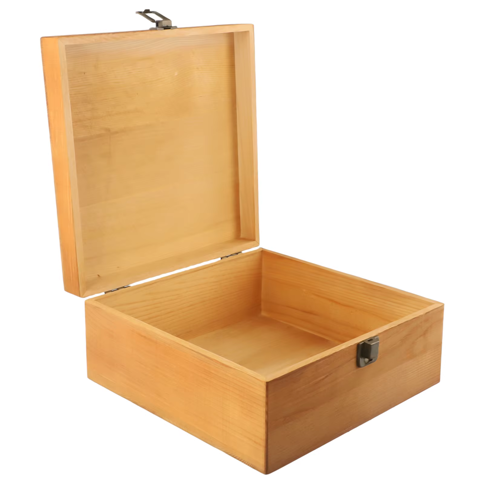Boîte de Rangement Rectangulaire en Bois Massif, Étui Artisanal Fait à la Main, Boîte de Rangement d