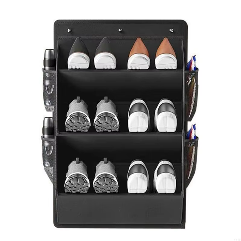 KXRE – rangement chaussures suspendu à 3 niveaux, avec supports adhésifs puissants, pour porte placa