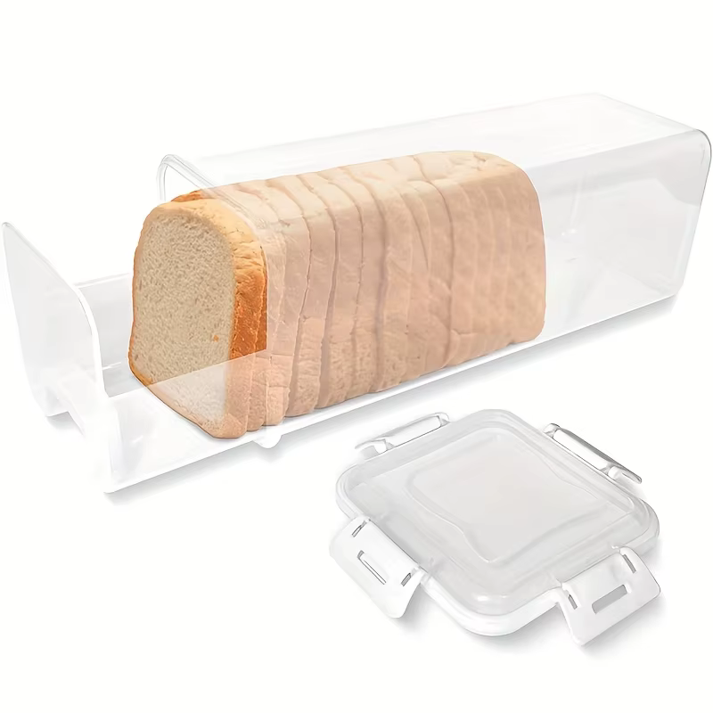 Boîte de rangement de pain avec tiroir, boîte de stockage des aliments polyvalente avec couvercle, p
