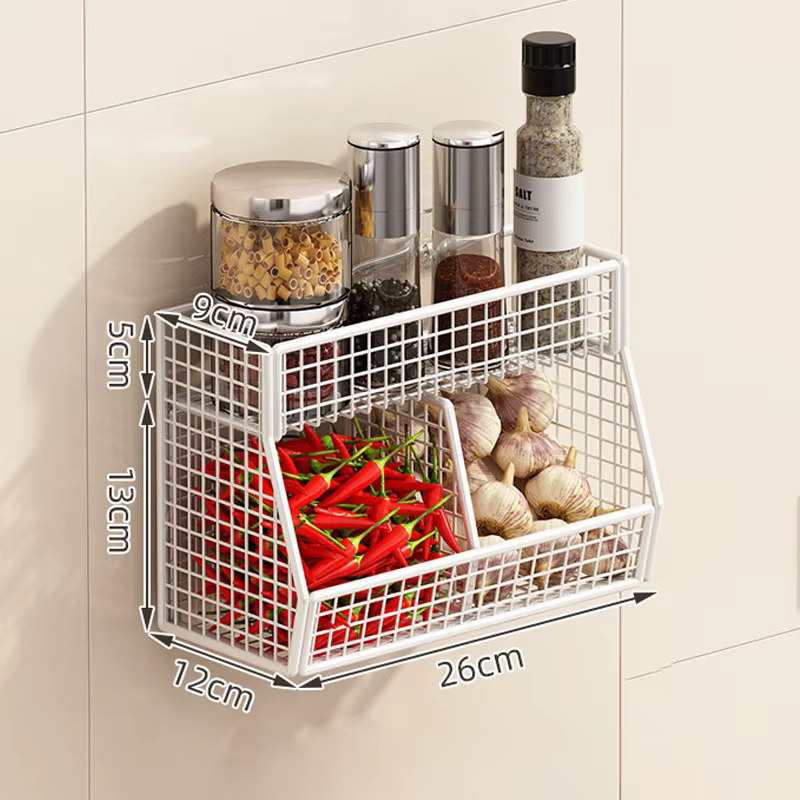 Panier de rangement mural pour cuisine, 1 pièce, support de rangement en fil Durable pour légumes et
