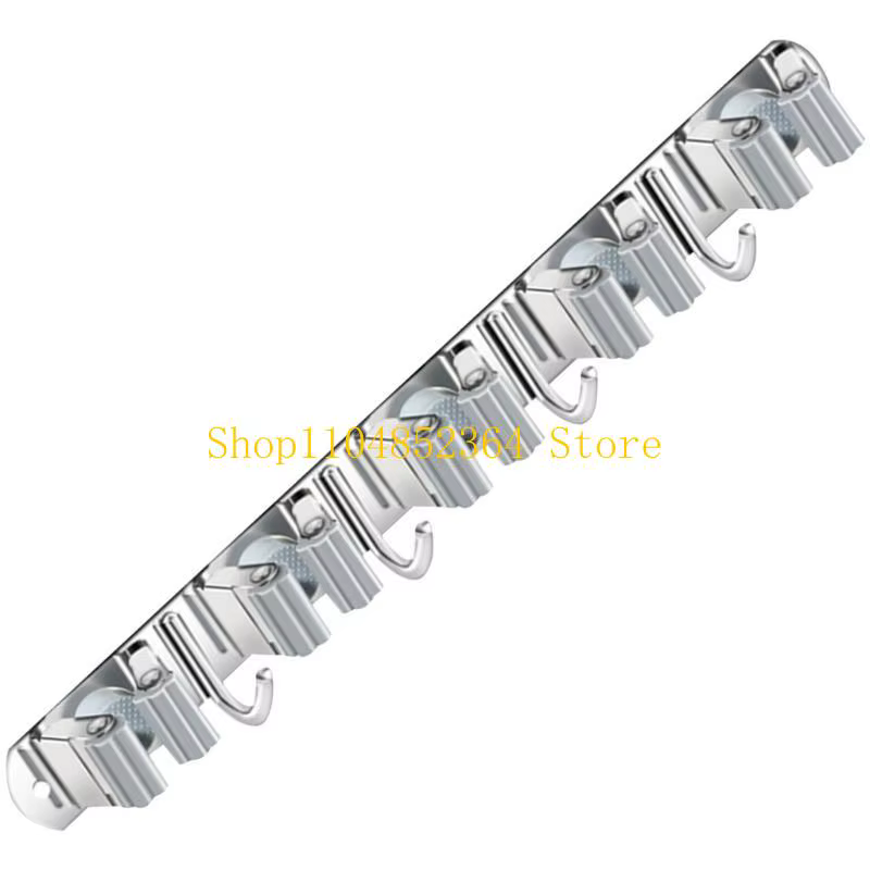 Support balais pratique 652F, support fonctionnel rangement pour vadrouille pour usage bureau