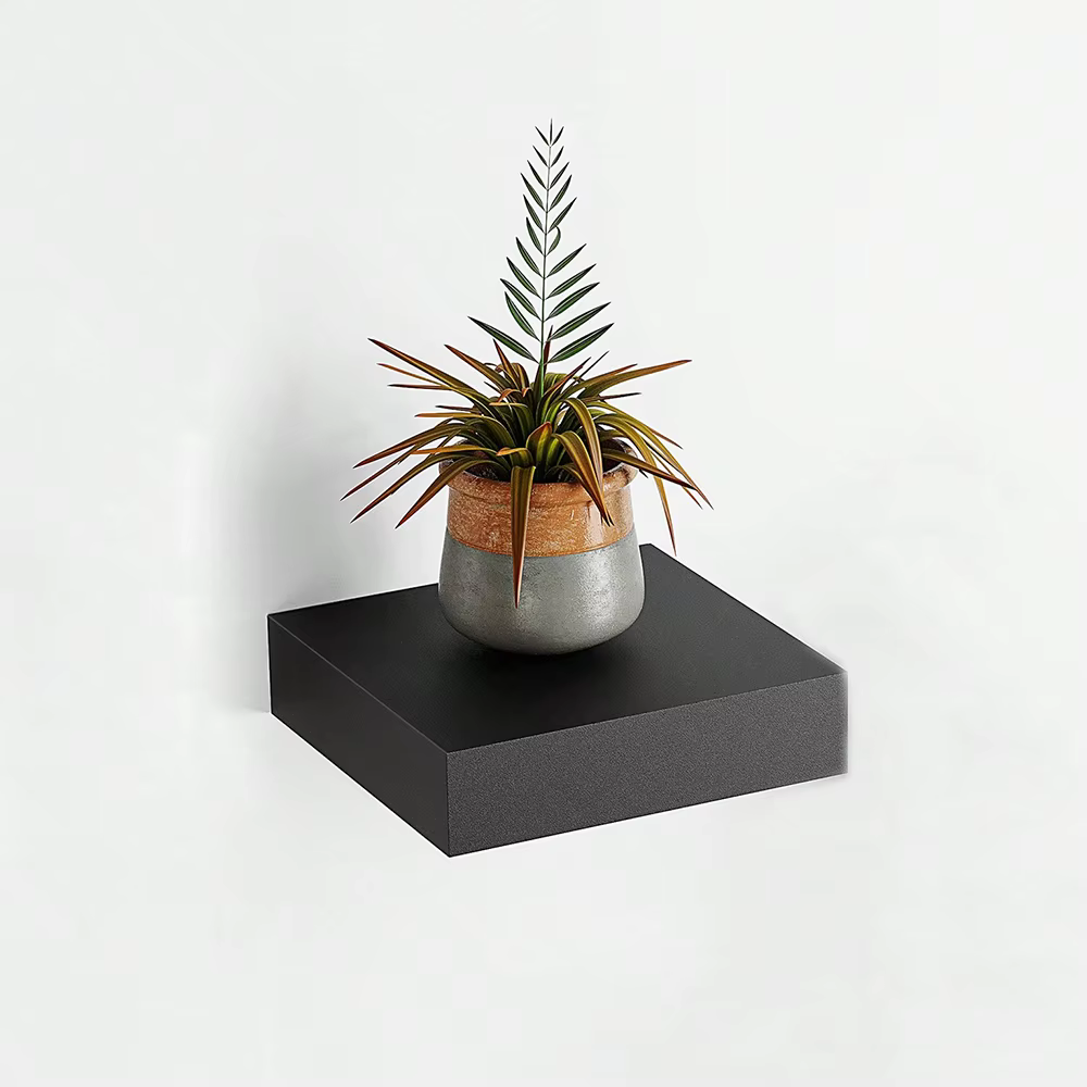 Étagère murale flottante carrée en bois, petites étagères pour salon, présentoir décoratif pour cham