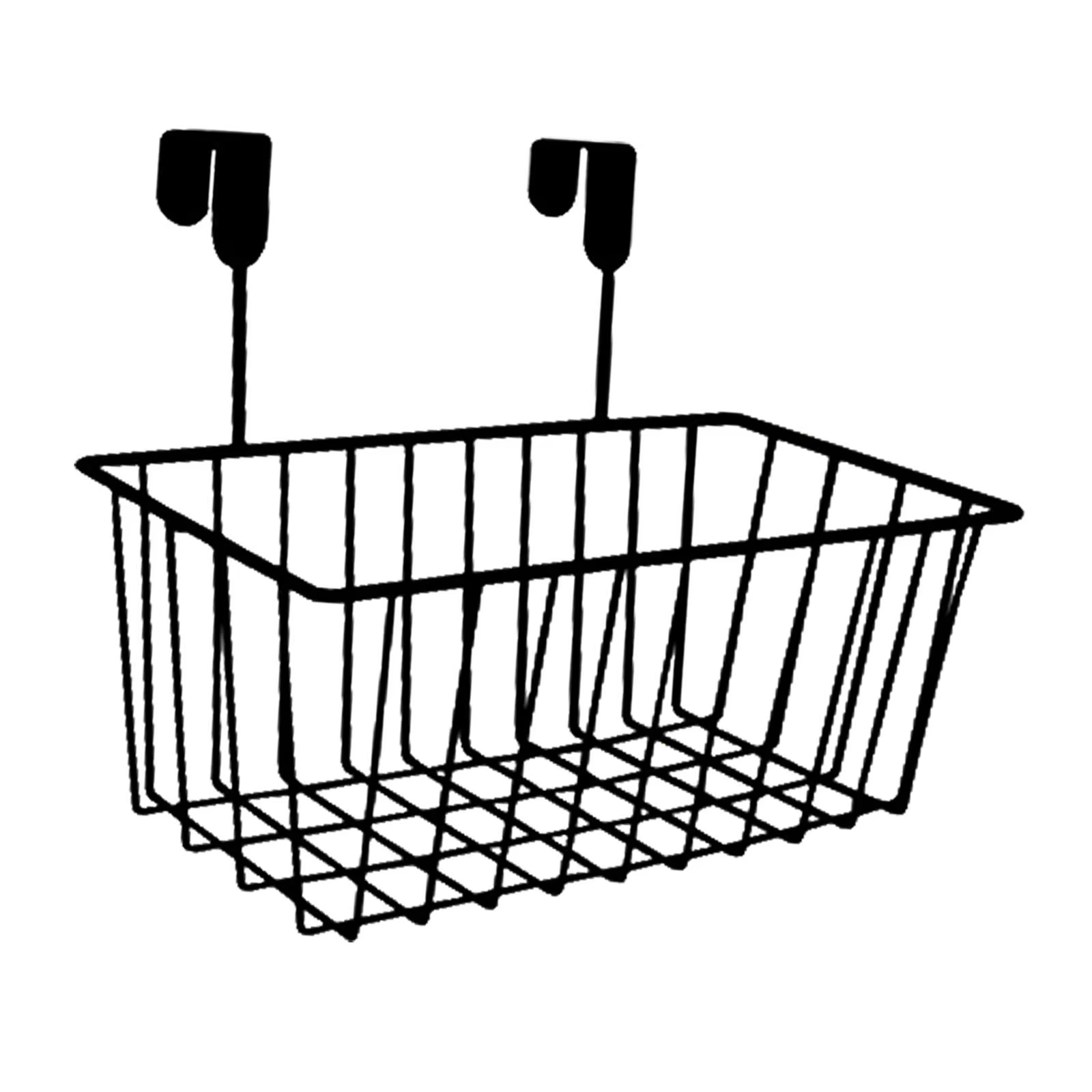 Paniers de rangement en grille avec crochets, organisateur de porte d'armoire, panier métallique sus