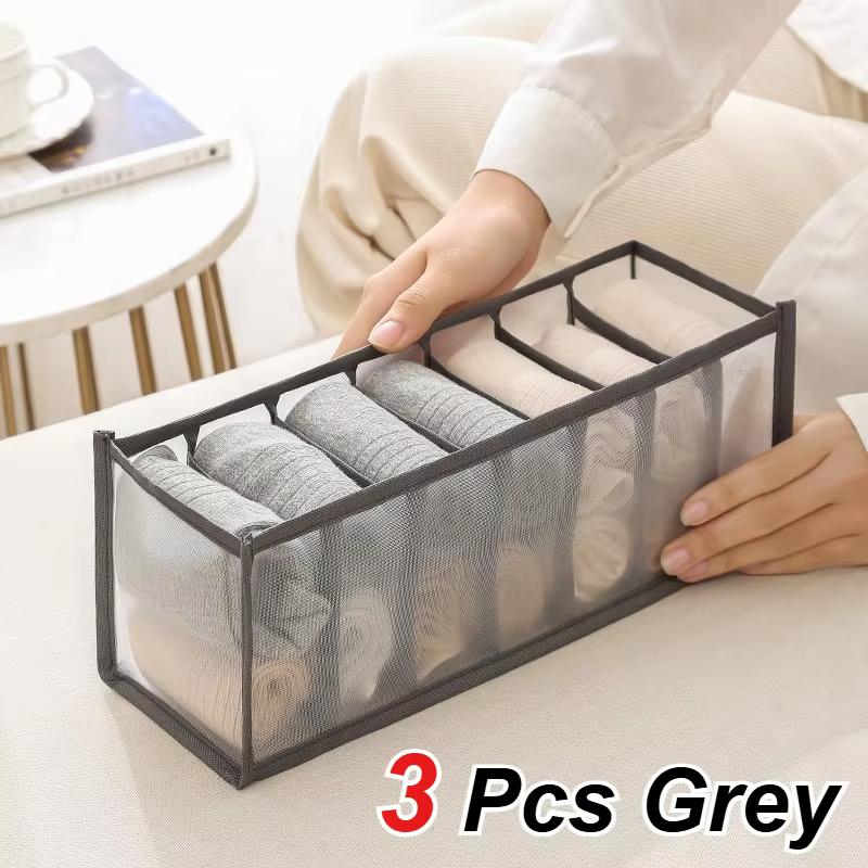 Ensemble de 3 pièces avec 7 compartiments pour ranger les sous-vêtements, gain de place. Organiseurs