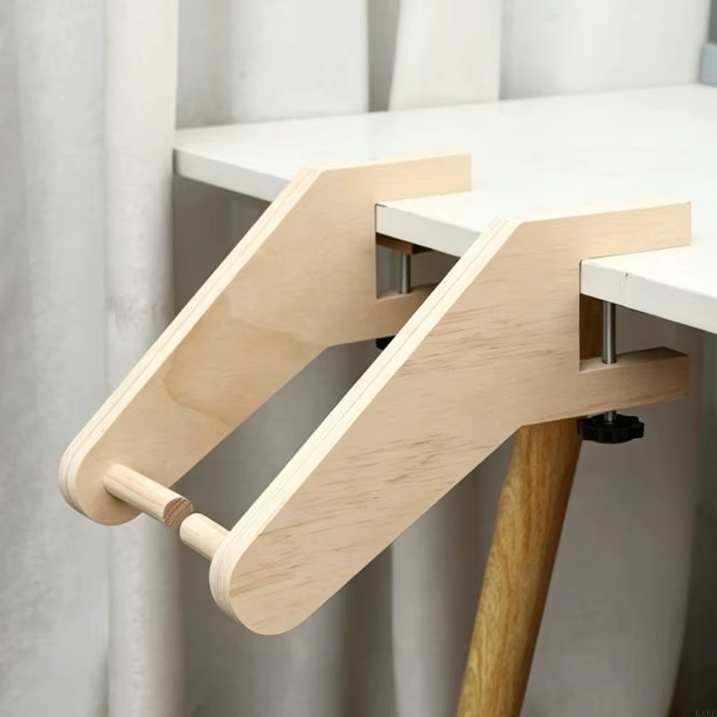 KXRE – porte-papier hygiénique sous-meuble, support en bois à pince pour rouleaux mouchoirs, pour sa