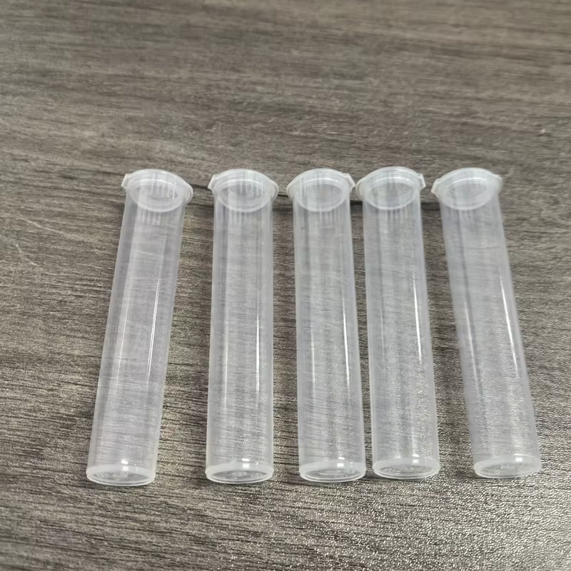 50-500 pièces bouteilles de stockage Tube d'emballage Tube en plastique cylindrique Transparent 14mm