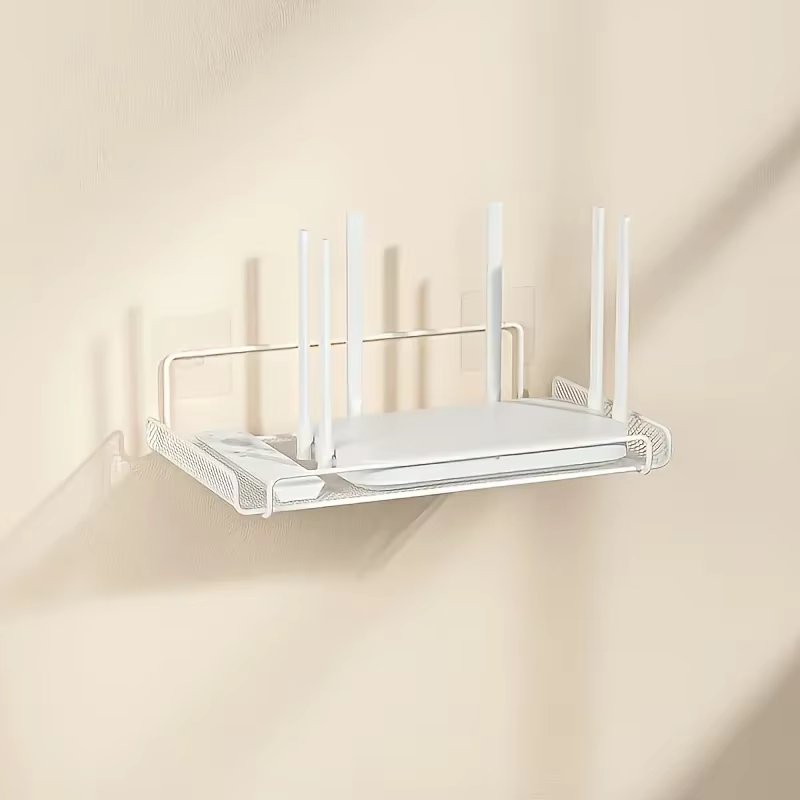 Étagère murale pour routeur en acier inoxydable, sans perçage, organisateur de rangement pour routeu