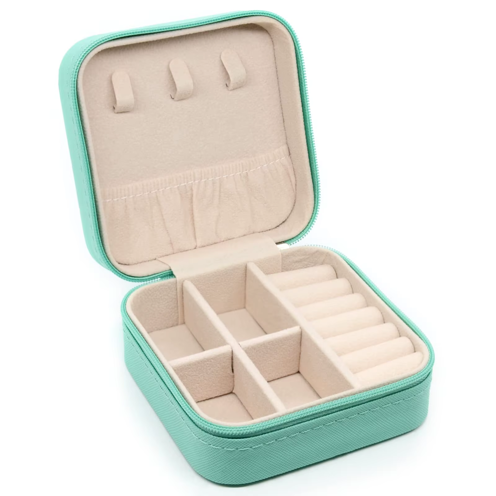 Mini boîte de rangement de bijoux portable pour femmes, étui de rangement pour boucles d'oreilles et