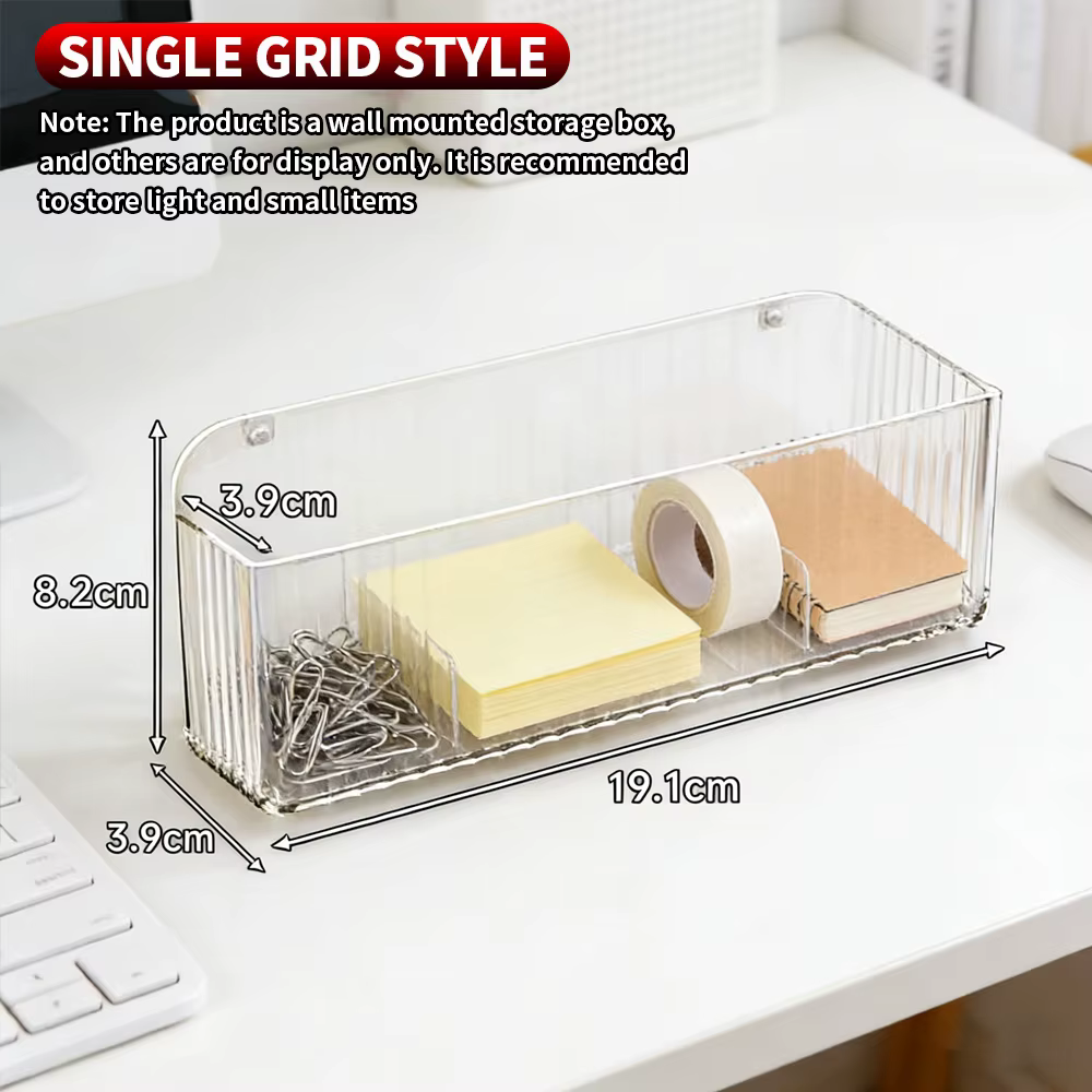 Boîte de rangement murale sans perçage, organisateur pour la maison et le bureau, pour petits objets