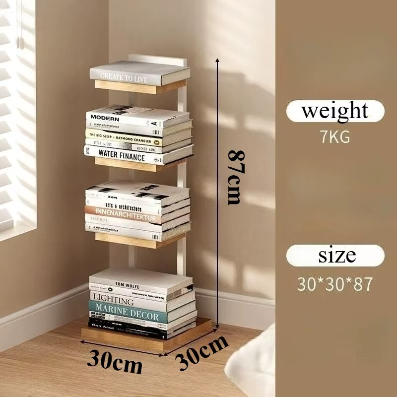 Étagère à livres en métal, organisateur, étagère en bois pour livres, bibliothèque de rangement Port