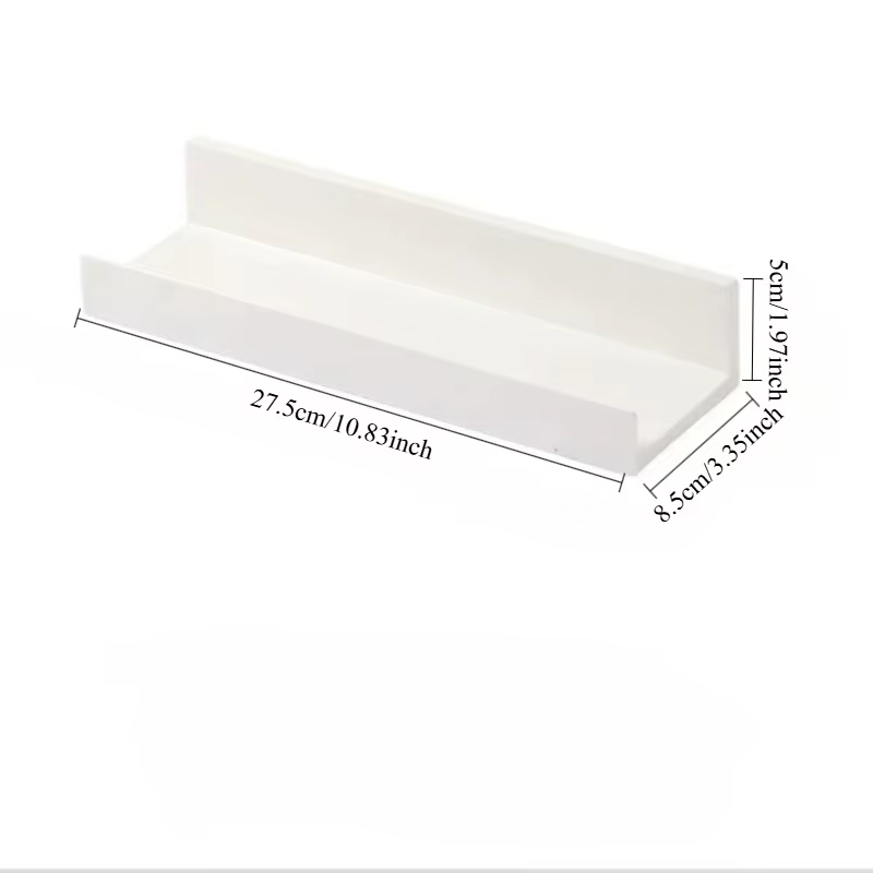 Étagère de salle de bain sans perçage, support mural d'angle pour douche, panier de rangement en pla