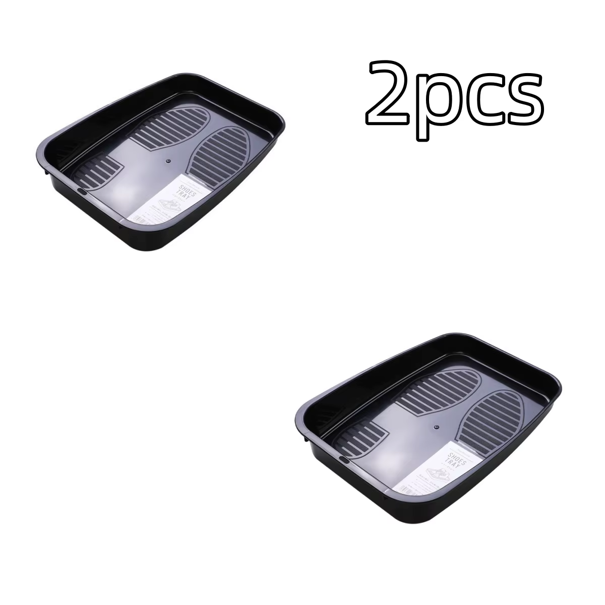 Plateau de rangement pour chaussures de voiture, 2 pièces, adapté à tous les Types de véhicules (sed