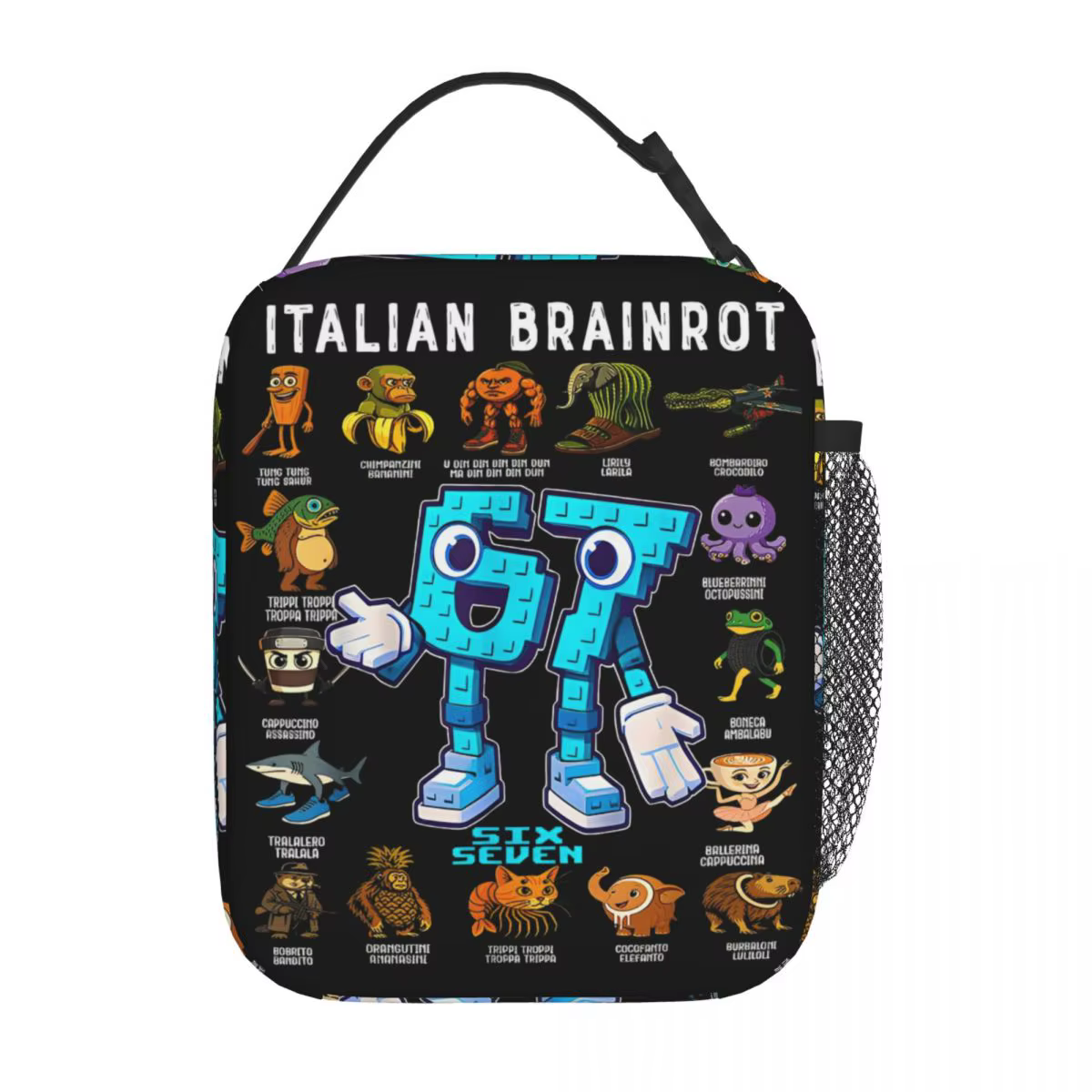 Boîtes à déjeuner 67 Six Seven 6-7, boîte à nourriture amusante italienne Brainrot Merch INS, glaciè