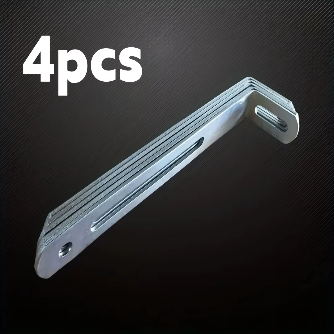 4 supports en acier robustes en forme de L - Supports d'étagère anti-basculement pour la quincailler