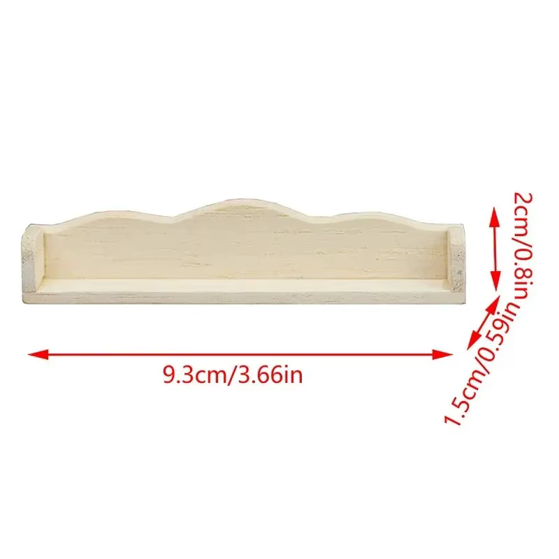 Étagère murale Miniature pour maison de poupée 1:12, support de rangement, étagère suspendue, modèle
