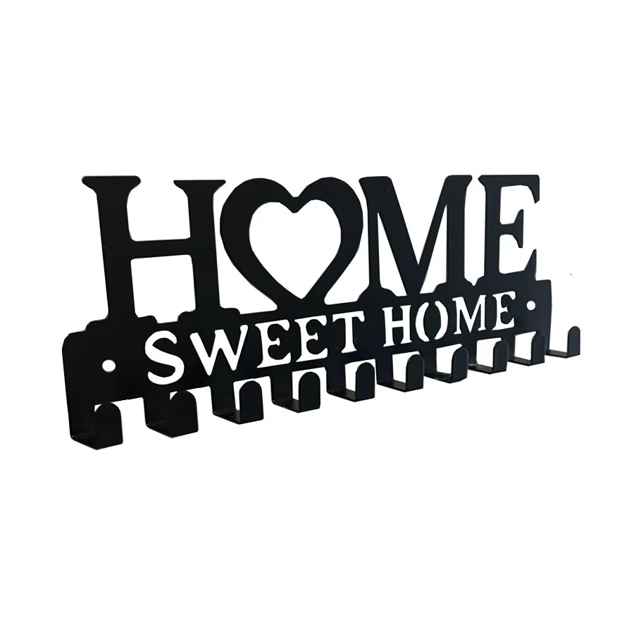 Porte-clés mural décoratif pour la maison, support de rangement artistique, patère pour manteaux, en
