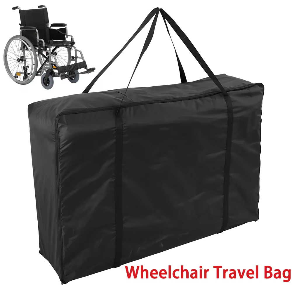 Sac de voyage à roulettes pliable, sac de rangement pour fauteuil roulant, sac étanche pour fauteuil