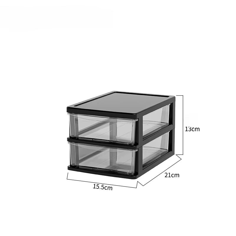 Boîte de rangement de bureau de Style japonais, organisateur de tiroir Transparent pour cosmétiques,