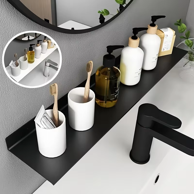 Étagère de douche Étagères de salle de bain Plateau en aluminium