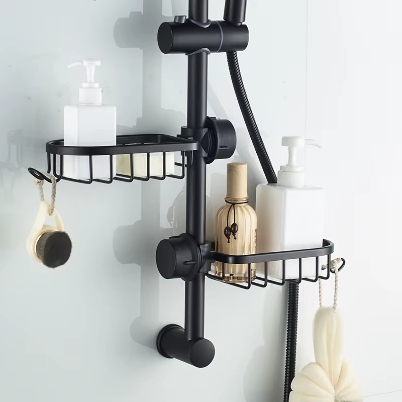 Étagère de panier en aluminium monocouche pour shampoing
