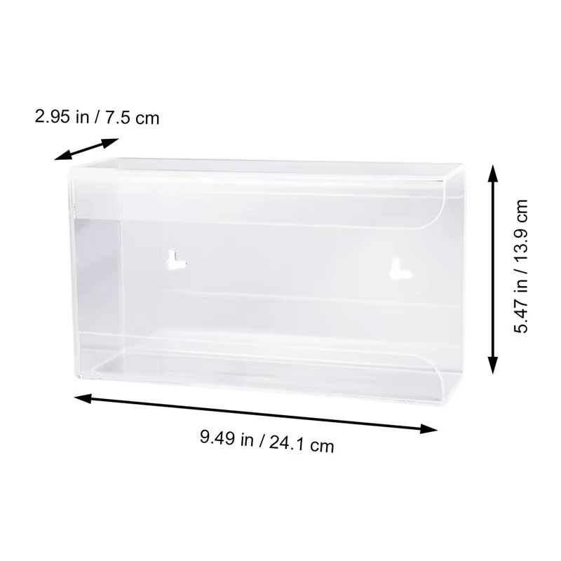 Boîte de rangement transparente pour gants jetables