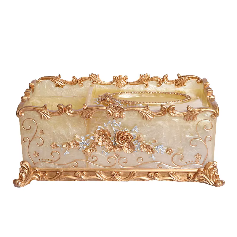 Boîte de rangement de luxe en résine de style européen