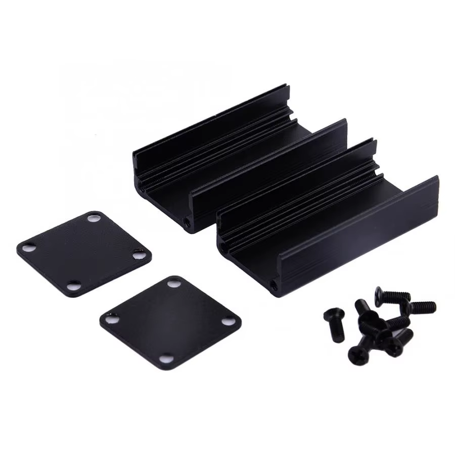 Boîtier de refroidissement électronique PCB en aluminium noir