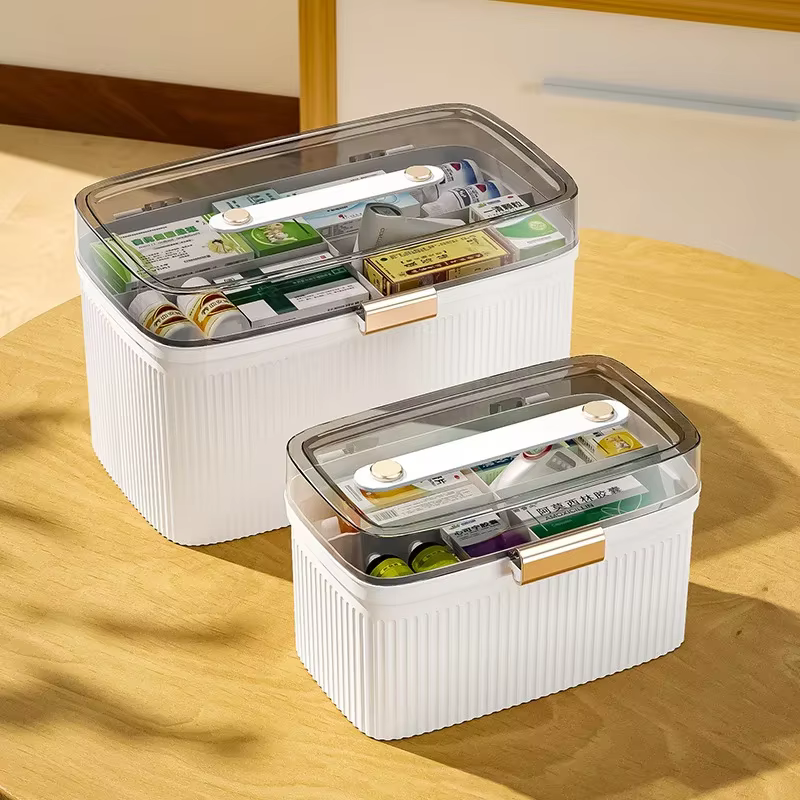 Boîte de rangement portable pour trousse de premiers soins