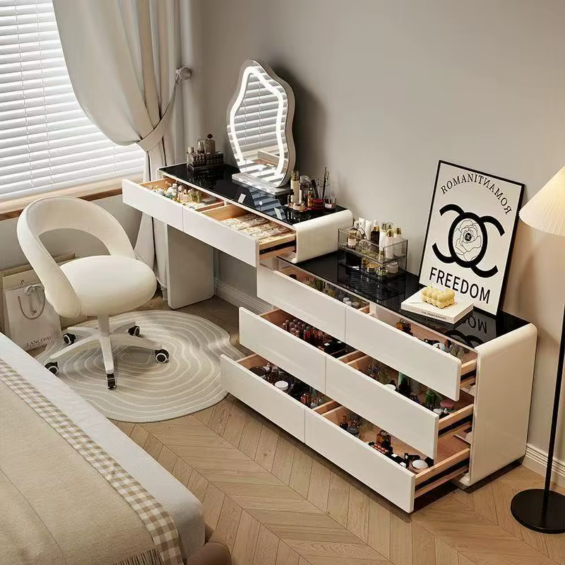 Armoire de rangement coiffeuse extensible