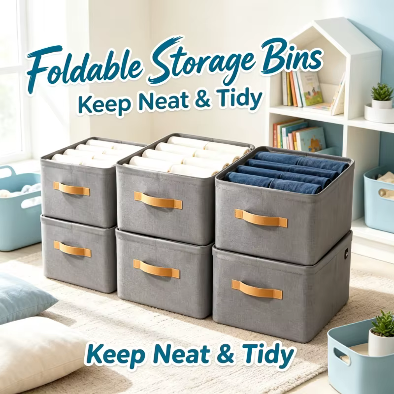 Boîtes de rangement pour armoire en tissu épais